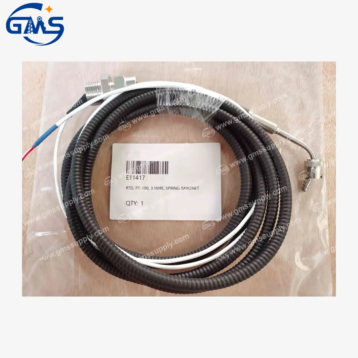E11417 RTD PT-100,3 WIRE SPRING BAYONET
